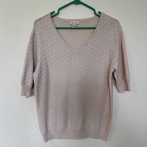 Ella Moss V-Neck Sweater in Soft Cream